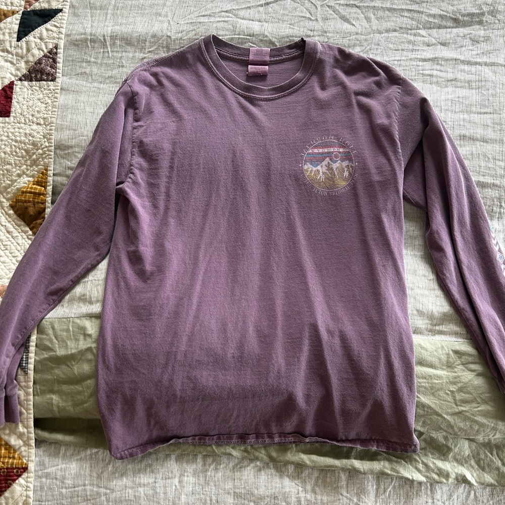 Purple Long Sleeve Graphic Tee